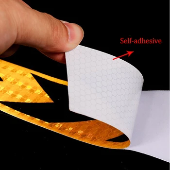 Platums 10cm Self Adhesive Tape Drošības Atstarojošā Lente Automašīnu