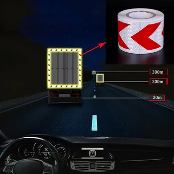Platums 10cm Self Adhesive Tape Drošības Atstarojošā Lente Automašīnu