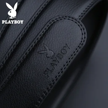 Playboy 100-135CM vīriešu jostas pātagot automātiska jostas sprādzes biznesa jaunatnes formālās valkāt ādas vīriešu uzvalku bikses jostas dāvanu kastē
