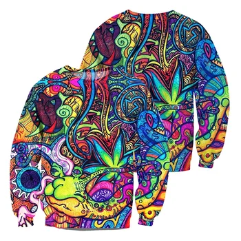 PLstar Cosmos Hipiju krāsains Trippy Psychedelic 3d hoodies/sporta Krekls Ziemas rudens Harajuku garām piedurknēm streetwear-6
