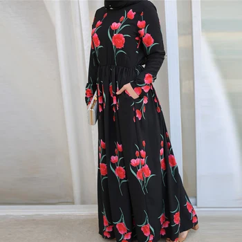 Plus Lieluma Abaya Musulmaņu Kleita Turcija Islāma Apģērbi Hijab Kleitas Caftan Kaftan Marokas Ramadāna Tesettur Elbise Drēbes Vestidos