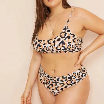 Plus Lieluma Bikini, Leoparda Push Up Peldkostīms Sievietēm Pavada Peldkostīmi Peldkostīms Sievietēm Sexy Peldkostīms Liela Izmēra Sieviešu Bikini 2019