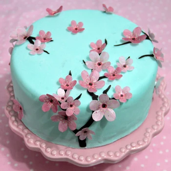 Plūmju ziedu forma pārtikas vafeļu papīra, kūka apdare,kāzu torte dekorēšana,virtuves kūka instrumenti apdares piederumi