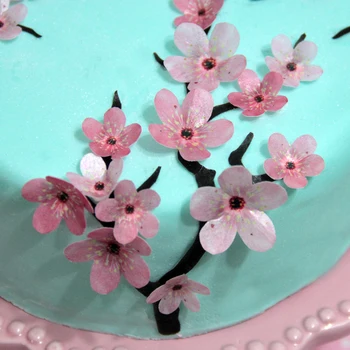 Plūmju ziedu forma pārtikas vafeļu papīra, kūka apdare,kāzu torte dekorēšana,virtuves kūka instrumenti apdares piederumi