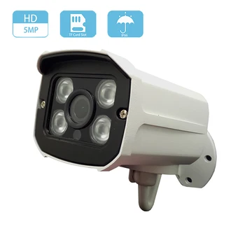 PO 1920P 5MP H. 265 HD Kamera Vadu Micro SD Kartes Slots IP Kameras Ūdensizturīgs Nakts Redzamības Drošības CCTV Video Novērošanas Kameras