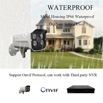 PO 1920P 5MP H. 265 HD Kamera Vadu Micro SD Kartes Slots IP Kameras Ūdensizturīgs Nakts Redzamības Drošības CCTV Video Novērošanas Kameras