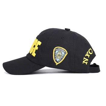POLICIJAS vēstulē kokvilnas tētis cepuri NYC izšuvumi beisbola cepure Snapback unisex ēnā klp retro ikdienas cepure, āra vāciņi