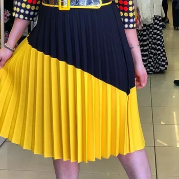 Polka Dot Sieviešu Kleitas Kroku Rudens Āfrikas Dāmas Midi Kleitas, Elegants Biroja Darba Apģērbi Vintage Drēbes Sieviešu Vestido Plus Lieluma