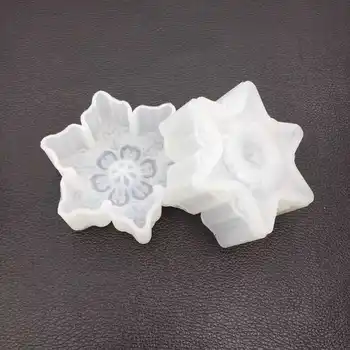 PopularDIY Snowflower Silikona UV Sveķu Rotaslietas Instrumenti Žāvētu Ziedu Veidnes Roku Kulonu Rotaslietas Rīks