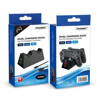 Portable Akumulatora Lādētājs Dual Uzlādēšanas Doka Staciju par Playstation 4 Spēles PS4 Pro Slim Konsole Kursorsviru Stāvēt Kontrolieris
