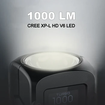 Portatīva Apgaismes Uzlādējams kabatas Lukturītis CREE XP-L HD V6 max 1000 LM stara attālums 180M Revolucionārs Saprātīga EDC Lāpu