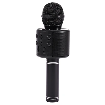 Portatīvo Bezvadu Mikrofonu Bluetooth Karaoke Mājas Mikrofons Stereo Skaļrunis Player USB Studio KTV Mūzikas Internetā