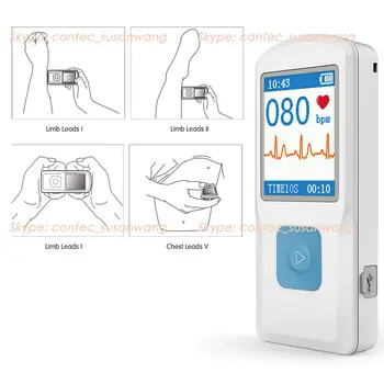 Portatīvo EKG Monitora ģimenes,1.77 krāsu TFT-LCD Bluetooth Rechargable Ātri EKG EKG Veselības Aprūpes, Mājsaimniecības, Medicīnas Iekārtas