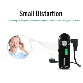 Portatīvo Uzlādējams Mini Digitālais Dzirdes aparāts, Skaņas Pastiprinātāji 2,5 mm Vadu Auss Aids Veciem Dzirdes traucējumiem USB Maksas