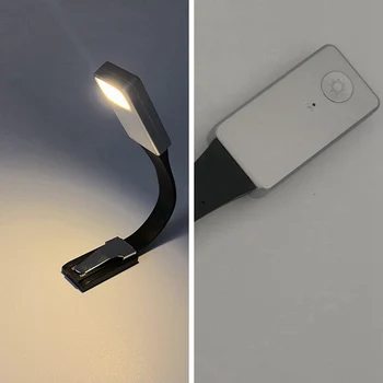 Portatīvā LED Lasot Grāmatu Gaismas Ar Elastīgu Klips, USB Uzlādējams Lukturis Iekurt/eBook Lasītāji