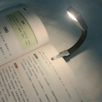 Portatīvā LED Lasot Grāmatu Gaismas Ar Elastīgu Klips, USB Uzlādējams Lukturis Iekurt/eBook Lasītāji