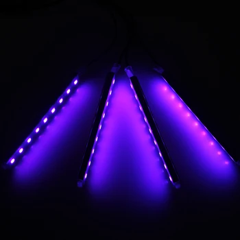 POSSBAY 4 1 Auto Elastīgu Grīdas Neona Gaismas Durvju Lampa Ar Bezvadu Tālvadības Atmosfēru Lampas Auto RGB LED Strip Gaismas