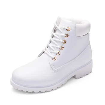 Potītes zābaki sieviešu kurpes ir 2021. mežģīnes-up sieviešu ziemas zābaki cietā laukumā papēži dāmas ziemas apavus, sniega zābaki, zapatos mujer de