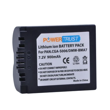 PowerTrust CGA-S006 DMW-BMA7 S006A BMA7 S006E Baterijas Panasonic Lumix DMC FZ7 FZ8 FZ18 FZ28 FZ30 FZ35 FZ38 FZ50