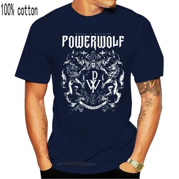 Powerwolf Crest Metāla Ir Reliģija Vīriešu Gadījuma T Krekls 010204