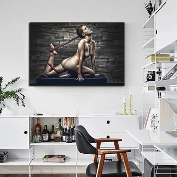 Prakse Joga, Kaila Sieviete Mākslas Ainu Sienas Plakātu Modernā Stilā Audekls Drukāt Glezniecības Mākslas Eju Dzīvojamā Istaba Unikāls Apdares