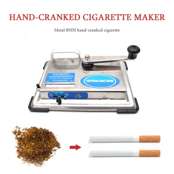 Praktiski Cigarešu Rullēšanas Mašīnu Nerūsējošā Tērauda Rokas Kloķa Tabakas Inžektora Cigarešu Maker Smēķēšanas Piederumi