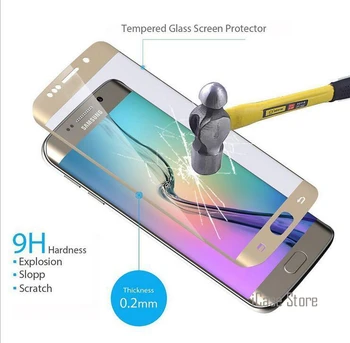 Premium 3D Izliektas Pilns Pārklājums rūdīts Stikls Ekrāna Aizsargs filmu Par Samsung Galaxy S7 Malas G935 G935F Aizsardzības Plēves