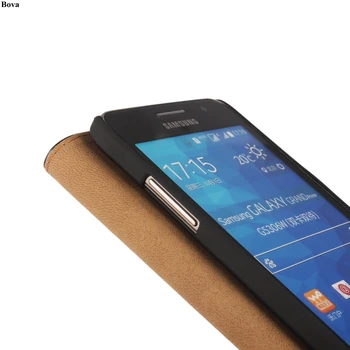 Premium PU Ādas Gadījumā J2 Ministru Flip Case For Samsung Galaxy J2 Ministru G532F /G/O Kartes Slots uz Lietu GG