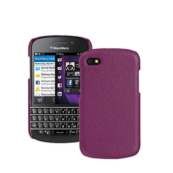 Premium Īstas Ādas Telefonu Gadījumos Melno Ogu Q10 Gadījumā Aizsardzības Aprīkots Aizmugurējais Vāciņš, Maisiņš Blackberry Q10 3.1 collu