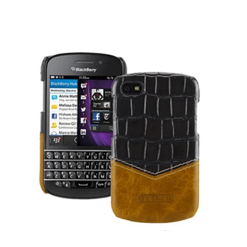 Premium Īstas Ādas Telefonu Gadījumos Melno Ogu Q10 Gadījumā Aizsardzības Aprīkots Aizmugurējais Vāciņš, Maisiņš Blackberry Q10 3.1 collu