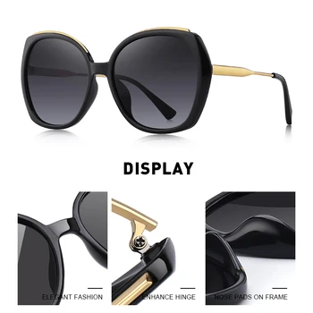 PRIECĪGUS IR Sievietes Luksusa Zīmolu Trending Slīpumu, Saulesbrilles Dāmām Modes Polarizētas Saules brilles UV400 Aizsardzība S6323