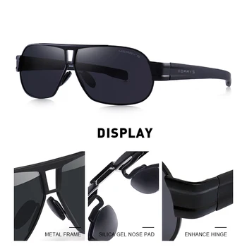 PRIECĪGUS Modes Vīrieši HD Polarizētās Saulesbrilles, TR90 Kājas Braukšanas Brilles UV400 Aizsardzība S8506N