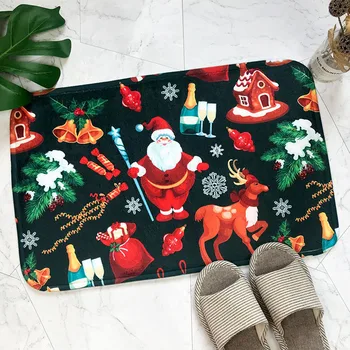 Priecīgus Ziemassvētkus Doormat Santa Claus Āra Paklāju Ziemassvētku Mājas Dekorēšana Sniegavīrs Doormat Dzīvojamās Istabas Paklāja Navidad 2021