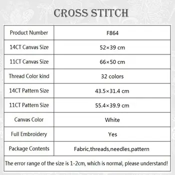 Prieks svētdiena Ķīnas Cross Stitch komplekti Rudens Ražas DMC 14CT 11CT Kokvilnas Auduma Viesnīcas Mājas Dekoru Krāsošana Rūpnīcas Vairumtirdzniecības