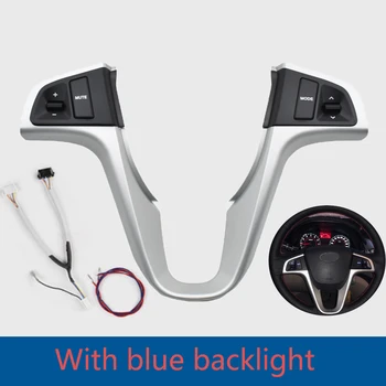 Priekš Hyundai VERNA SOLARIS Multi-function Vadības Riteni, Pogas, Audio Skaļumu, Mūzika Vadības Slēdzis Zils Apgaismojums Ar Bluetooth