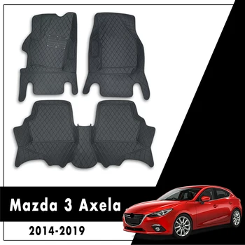 Priekš Mazda 3 Axela 2019 2018 2017 2016 Automašīnas Grīdas Paklāji, Ādas Apdare, Automašīnu Aizsargs Grīdas Paklāji Stils