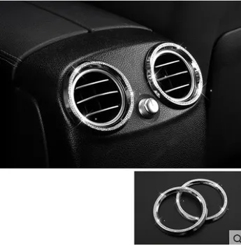Priekš Mercedes Benz C W205 E Klases E200L W213 GLC Clase X205 Interjera Aizmugurējie Elkoņbalsti Lodziņu, Gaisa Ventilācijas Izvads Vāciņš Melns Diamond Sequin