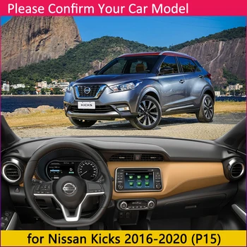 Priekš Nissan Kicks 2016 2017 2018 2019 2020 P15 Anti-Slīdēšanas Paklājiņš Paneļa Vāciņu Pad Saulessargs Dashmat Aizsargātu Paklāja Auto Piederumi
