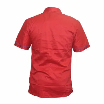 Priekšsēdētāja Hunkle Emboridery Ziedu T-krekls Modes Stand Apkakli, Īsām Piedurknēm Vīriešu Krekli Vienu Pogu Āfrikas Stils Dashiki T-krekls