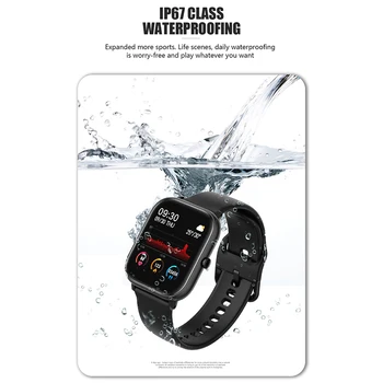 PRIEKŠSĒDĒTĀJA P20 Smart Watch Sirds ritma Monitors IP67 Waterproof Pasūtījuma DIY Skatīties Sejas Fitnesa Tracker ios PK p8 haylou ls02 ls05