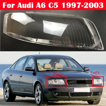 Priekšējie Lukturi priekšējie stikla lampas korpusa pārredzamu Objektīva vāciņu Audi A6 C5 1997-2003
