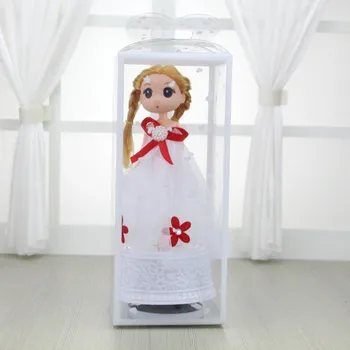 Princese ilgi svārki rotējošo music box Ziemassvētku dāvanu, mājas apdare cute meitene music box