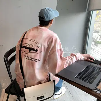 Privathinker Cilvēks Streetwear Gadījuma Tie Krāsošanas Hoodies Sieviete Lielajam Modes Džemperi Ar Garām Piedurknēm Krekls Vīriešu Korejas Apģērbi