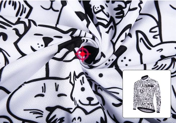 Pro Komanda Rudens Velo Jersey Uzstādīt Velosipēdu Apģērbu Maillot Ciclismo Vīriešiem Balts Kaķis Suns Sacīkšu Kreklu Velosipēdu Bikses, kombinezoni ar Krūšdaļu 5D Gel Pad