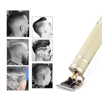 Profesionālie Elektriskie Matu Timmer T-Blade 0mm Vīriešu Bezvadu Hair Clipper Ātri Griešanas Ātri Uzlādējams Uzlādes darbgaldi