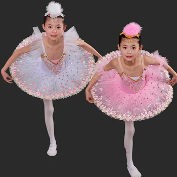 Profesionālā Baleta Tutus bērnu Gulbju ezers Baleta Deju Drēbes meitenēm Pankūku tutu Bērnu Balerīna daiļslidošanas Kleitu