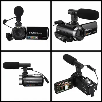 Profesionālās 30MP 4K IZŠĶIRTSPĒJAS Videokameru, Video Kamera Nakts Redzamības 3,0 Collu LCD Kameras 18X digitālais zoom Kamera Ar Mikrofonu