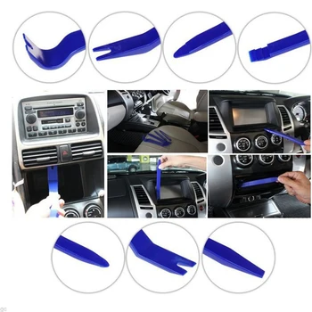 Profesionālās 7Pcs Zilā ABS Automobiļu Audio Durvju Klipu Paneļa Apdare Domuzīme Auto Radio Pārcelšanās Pry Instrumentu Komplekts Auto Paneļa Noņemšanas Rīks