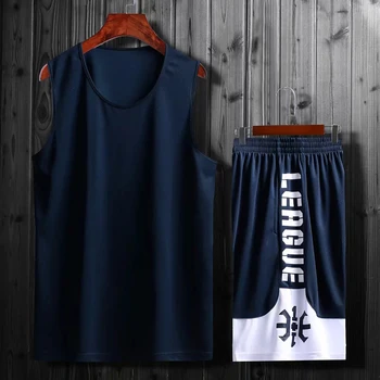 Profesionālās Basketbola kokvilnas krekli Sporta apģērbi 2018 Vīriešiem/Bērniem Krekls + Šorti Formas tērpu Komplekts Elpojošs Pielāgotu Apmācību kostīmi
