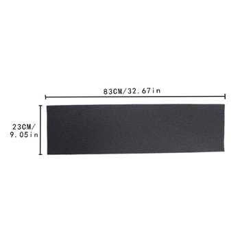 Profesionālās Black Skeitborda Klāja Smilšpapīrs Rokturi Tape, Lai Slidošana Valdes Longboarding 83*23cm